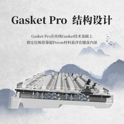 SKN机械键盘无线三模客制化gasket结构87单模有线104热插拔RGB