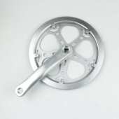 折叠车牙盘套装 自行车52T齿牙盘钢盘170铝合金曲柄菱形孔单速齿盘