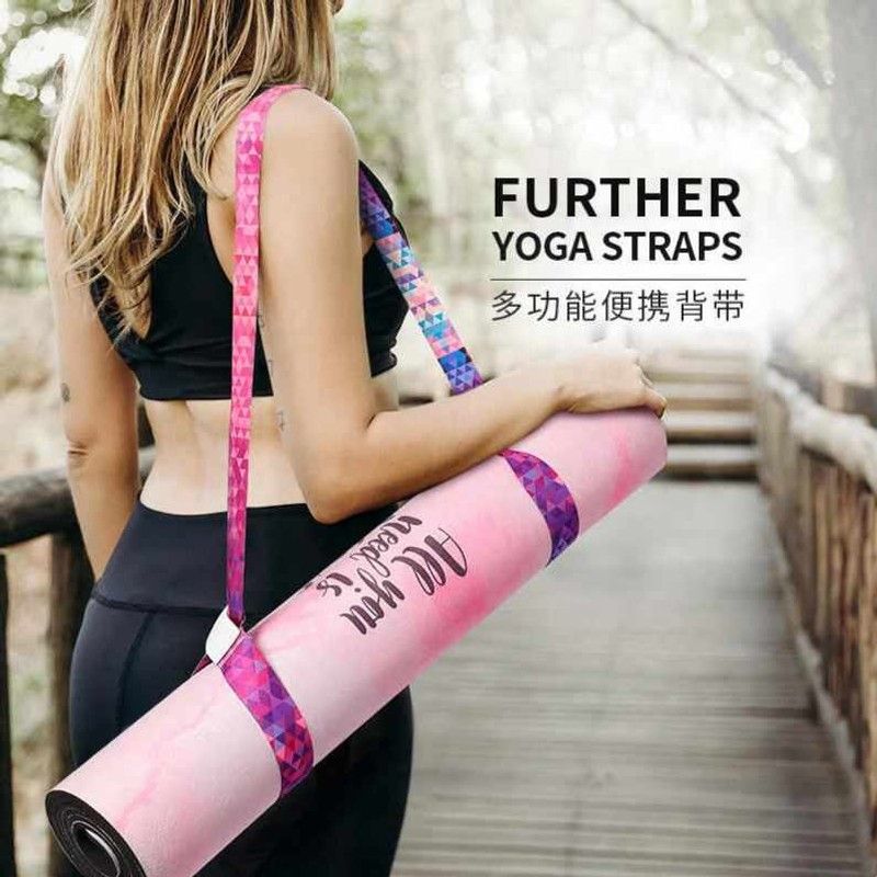 数码印花瑜伽垫捆绑带背带束绳收纳固定便携多功能运动健身伸展带图片