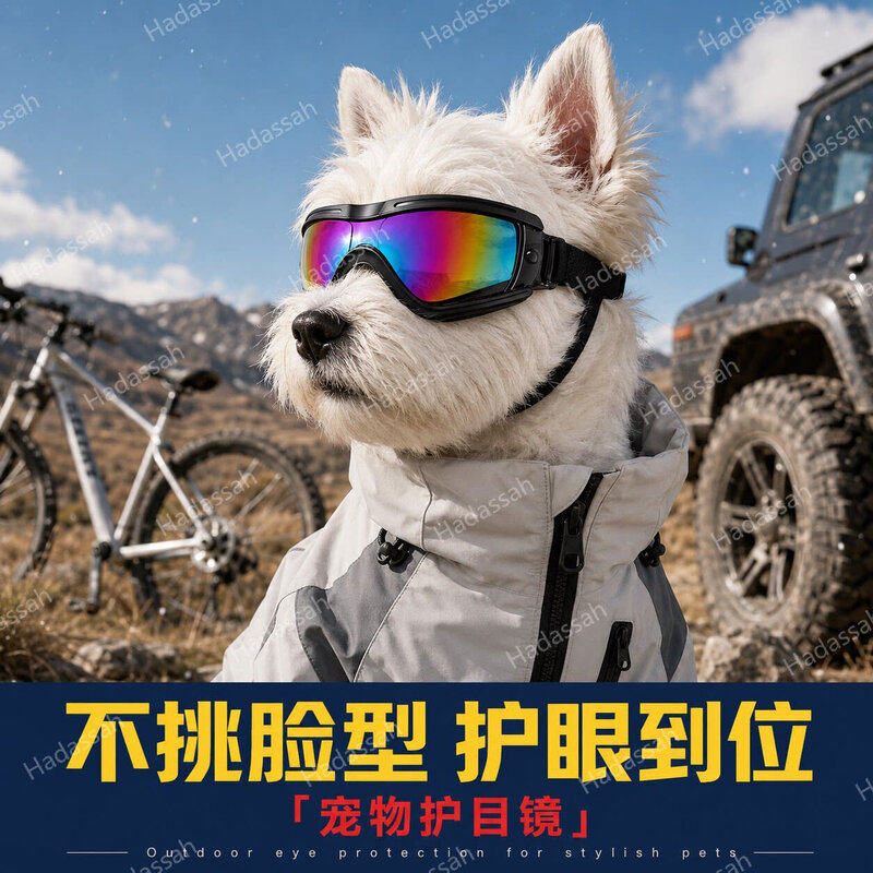 狗狗护目镜中小型犬墨镜宠物狗专用防晒防紫外线猫咪骑行防风眼镜