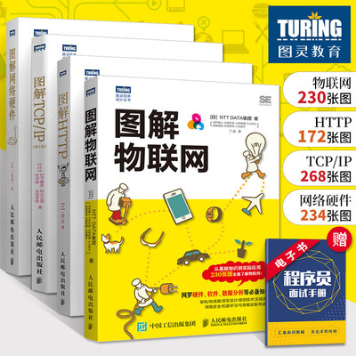 全4册 图解物联网+图解网络硬件+图解TCP/IP+图解HTTP 网络传输协议入门教程网络管理技术书计算机网络入门编程