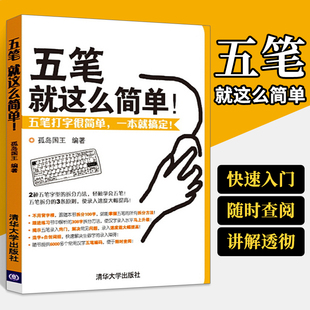 五笔 五笔字型教程文员办公 电脑学拼音打字五笔打字新手零基础快速入门教程办公软件自学实用教材计算机应用学习书籍 就这么简单