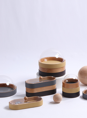 摆件样板间首饰盒实木简约现代