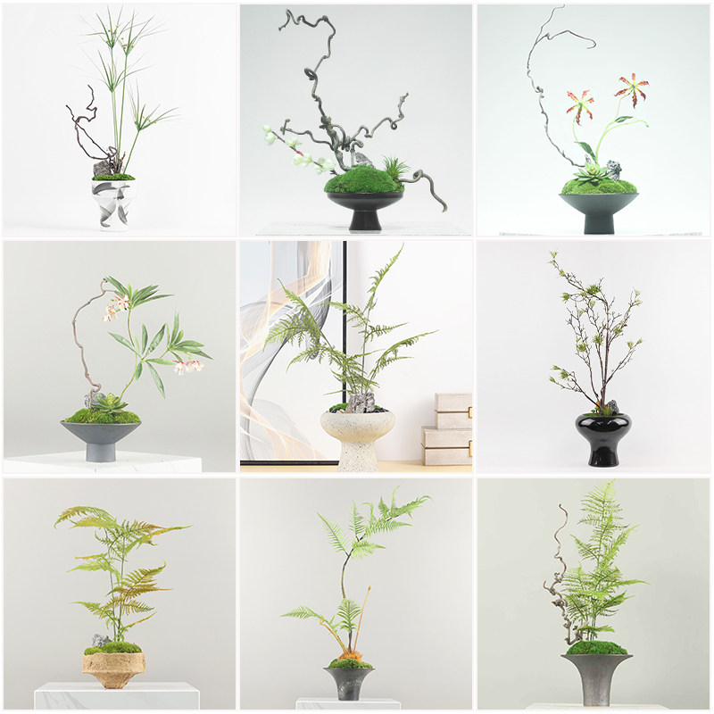 仿真花客厅桌面新中式