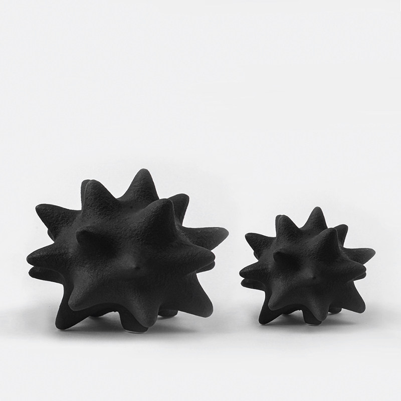 新中式创意刺球海胆陶瓷摆件酒店会所售楼处样板间客厅装饰品摆设