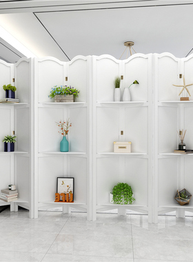 屏风隔断客厅办公室美容院家用可折叠移动简约现代轻奢网红背景墙