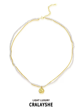 18k金吊坠和平鸽天然淡水不规则珍珠项链女轻奢小众锁骨链秋冬季