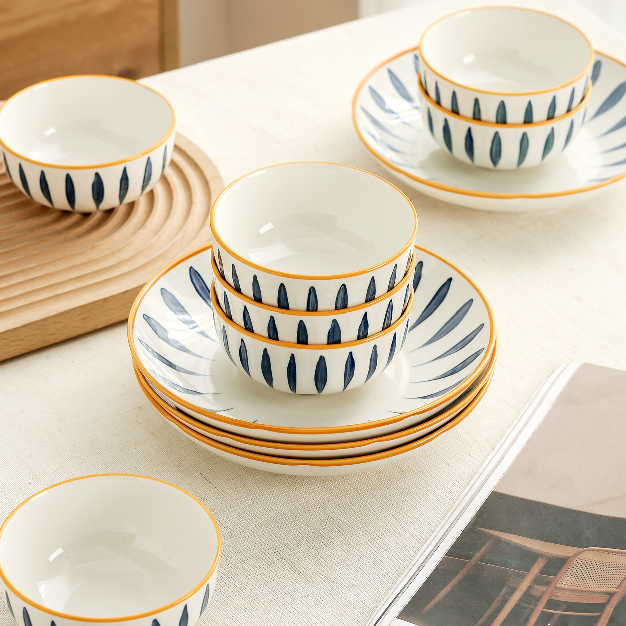 中式饭碗家用2024新款陶瓷碗