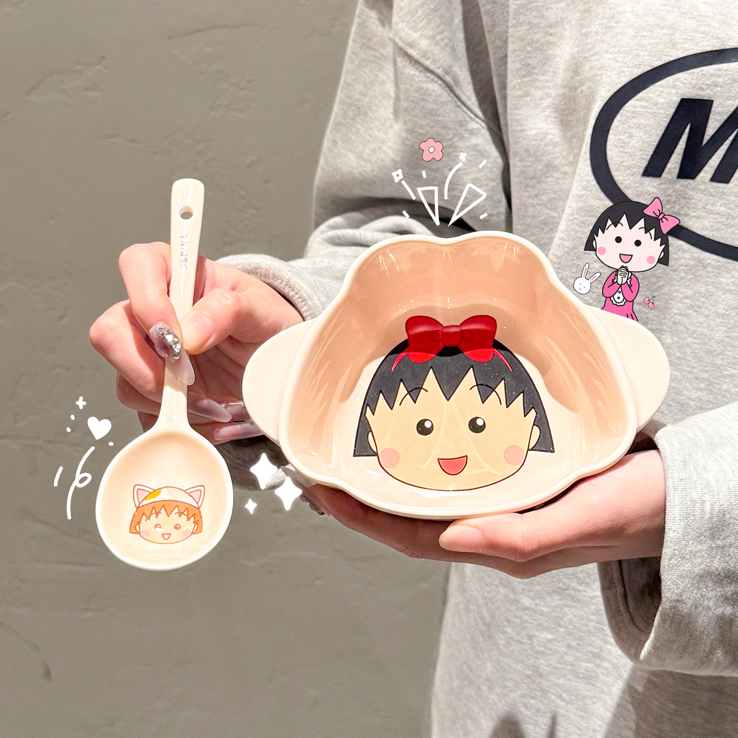 樱桃小丸子联名陶瓷一人食饭碗