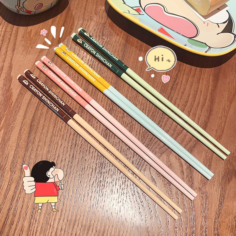 蜡笔小新陶瓷筷子家用餐具耐高温