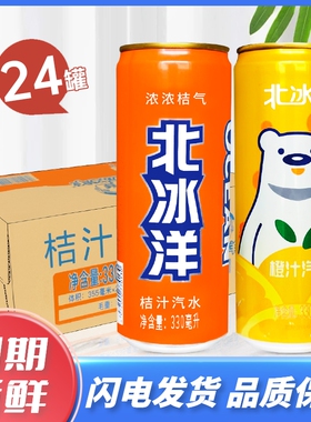北冰洋汽水330ml*24罐整箱桔汁汽水橙汁酸梅汁老北京罐装碳酸饮料