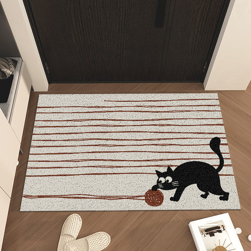 入户门地垫室内门口进门脚垫可裁剪丝圈门垫耐脏防滑家用地毯猫咪