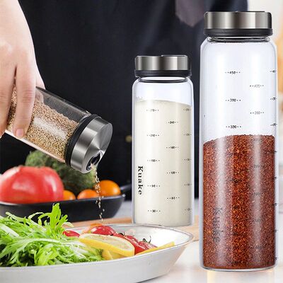 Holaroom High Borosilicate Glass Seasoning Can Salt Sesame S