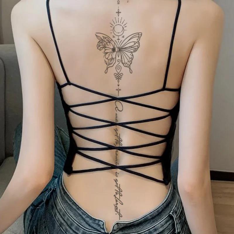 Spine Waterproof Temporary Fake Tattoo Lasting 1-2 Weeks