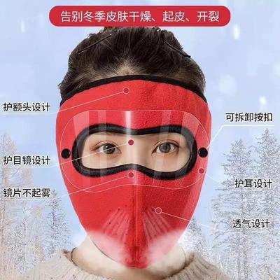 Winter cycling warmth and cold protection mask, full face fo
