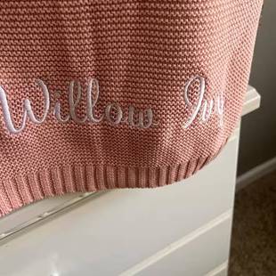 Embroidered Name Baby Blanket Baby Shower Stroller Blanket N