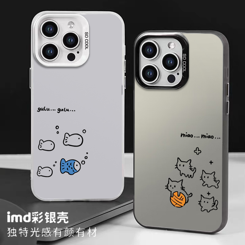 适用小米手机壳猫咪小鱼