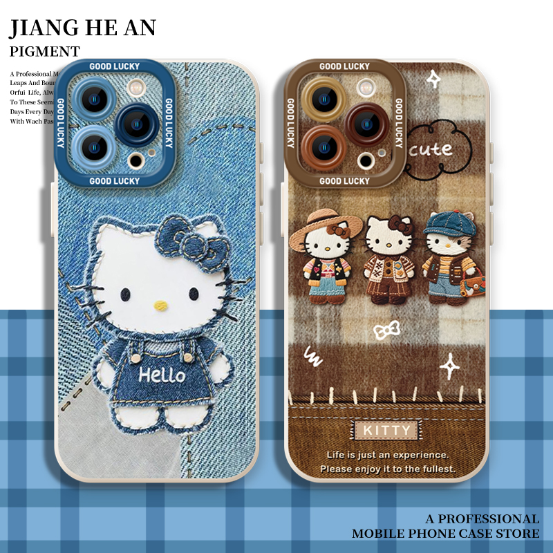 适用苹果手机壳牛仔kitty