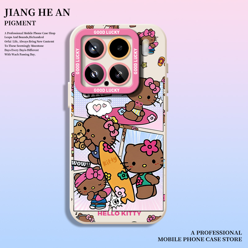 适用小米手机壳冲浪kt猫