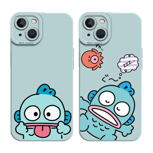 人鱼汉顿手机壳适用16苹果15pro丑鱼iPhone14水怪13mini小丑鱼17air/12硅胶11卡通xsmax新款xr可爱x/8plus/7p