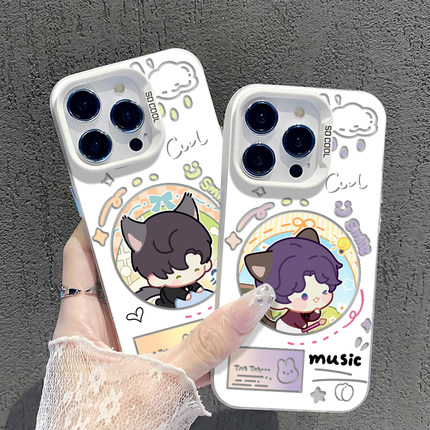 恋与深空适用一加ace5手机壳reno14pro秦彻oppo祁煜13黎深12沈星回11镂空10周边9卡通7可爱6/findx8ultra/3/2