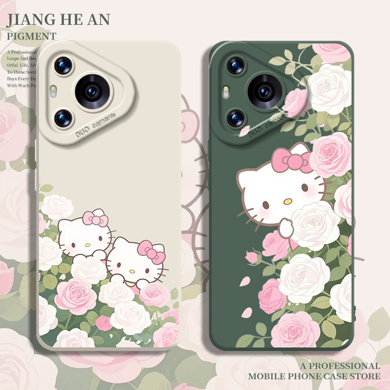 适用华为手机壳玫瑰kt猫