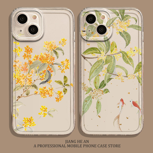 适用华为手机壳国风桂花