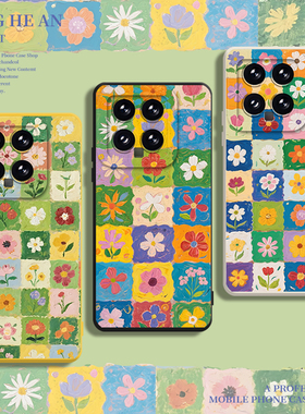 格子花朵适用小米17pro手机壳15红米k90春天max简约note14新款ultra女13/k80至尊版k70k60k50k40s/12s/turbo4