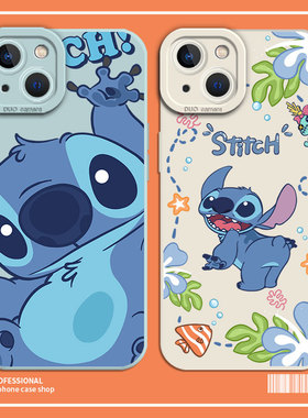 适用16史迪仔iPhone14手机壳15苹果13pro/17air新款12mini高级感11情侣xsmax史迪奇xr可爱x卡通8plus网红7p套