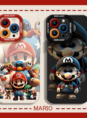 马里奥适用小米15pro手机壳14高级感13红米k80至尊版k90k70k60k50k40情侣12ultra新款11女款note硅胶17/turbo