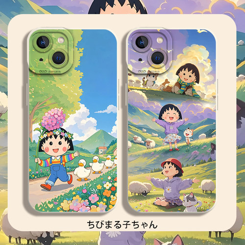 适用苹果手机壳樱桃小丸子