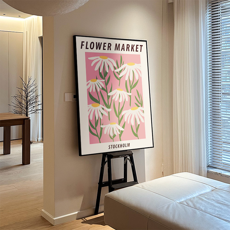 ins风客厅画沙发背景墙挂画入户玄关走廊过道装饰画卧室温馨壁画