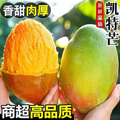 大芒果5斤当季热带新鲜水果青皮甜心凯特芒澳芒苹果芒整箱包邮