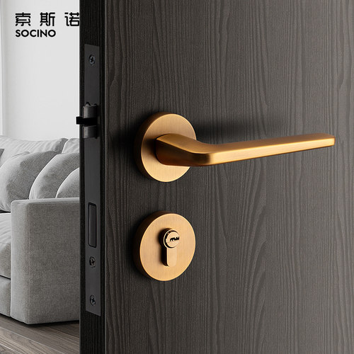 索斯诺室内北欧静音门锁磁吸