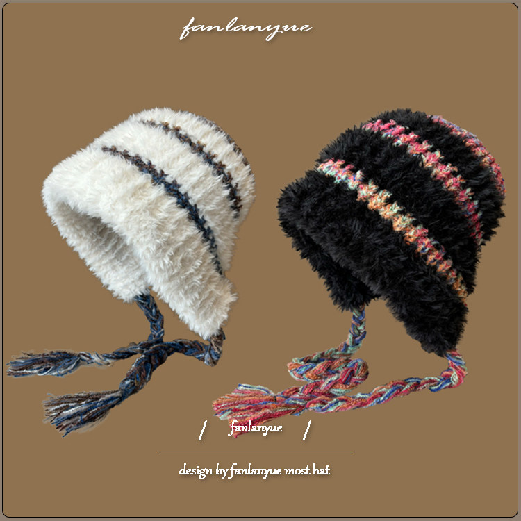 fanlanyue软糯大头围毛绒显脸帽