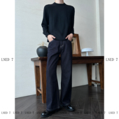 LNED7 14盎司cleanfit牛仔裤 秋冬季 手缝针A字直筒宽松原牛牛仔裤