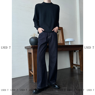 LNED7春夏季手缝针A字直筒宽松原牛牛仔裤13.5盎司cleanfit牛仔裤