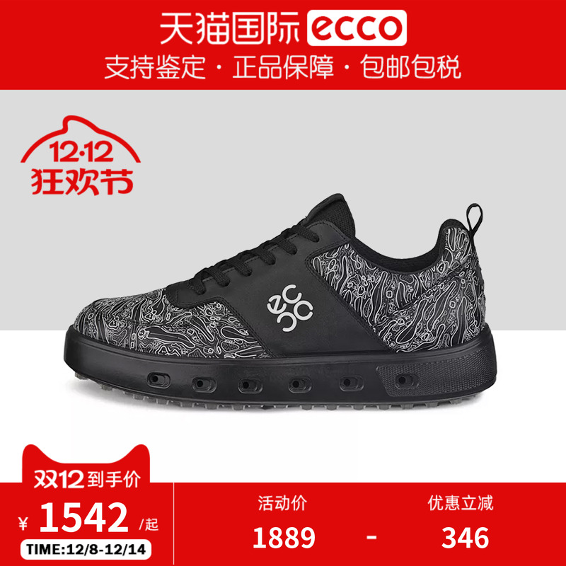 ECCO爱步男鞋新款高尔夫鞋防水透气缓震抓地高尔夫街头720 111724