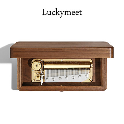 Luckymeet LUCKYBOX 78音阶Pro级胡桃木收藏级八音盒 生日礼物