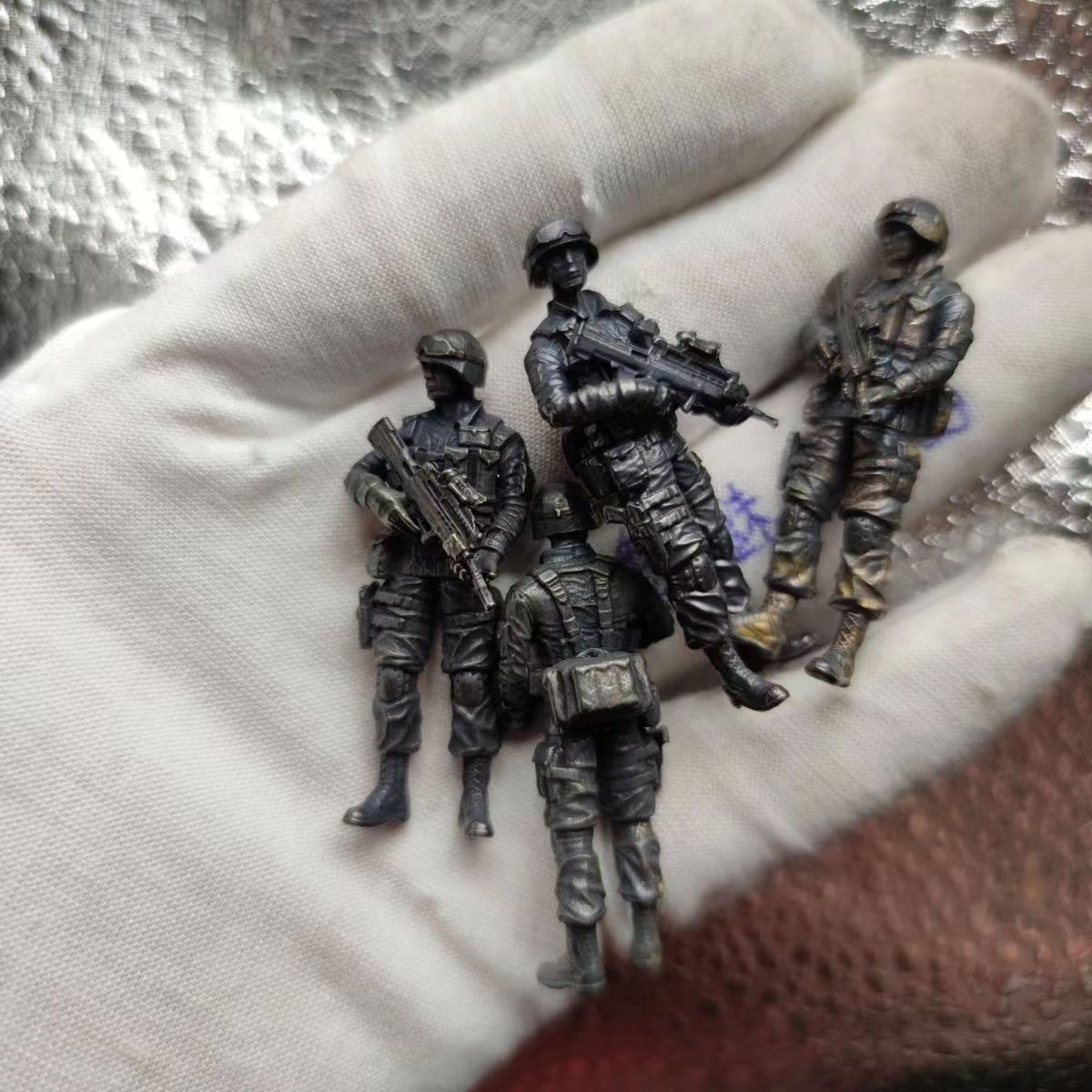 黄铜一体兵人摆件模型