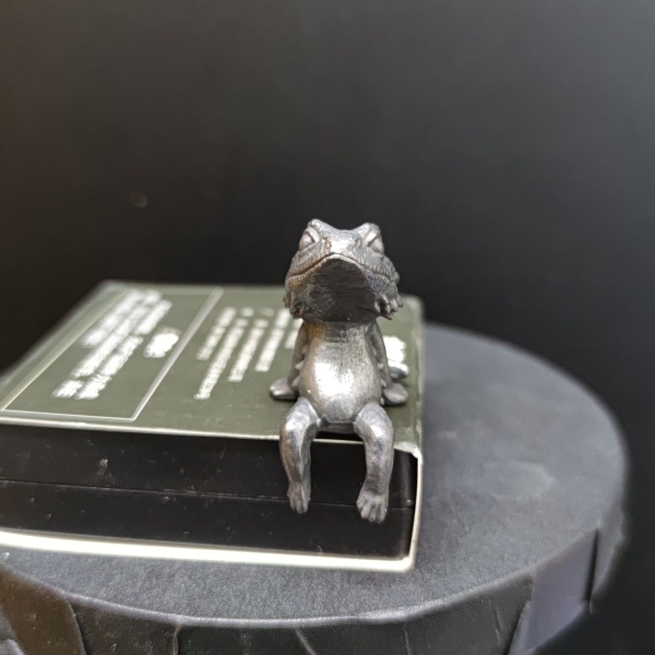 黄铜做旧可爱蜥蜴模型 午后休息的鬃狮蜥蜴仰望星空呆坐公仔摆件