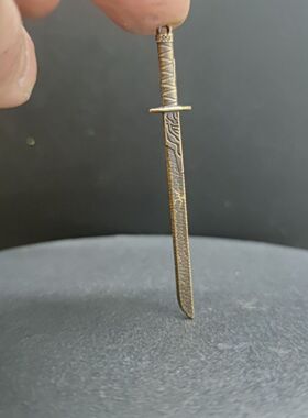黄铜迷你刺客魔刀武士刀千刃刀剑兵器模型钥匙扣挂件挂饰礼品玩具