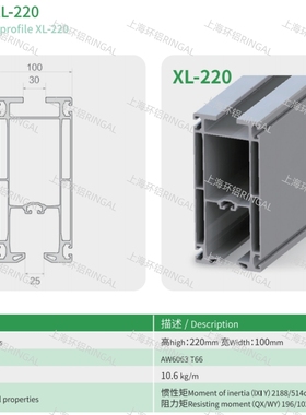 KBK铝合金型材100*220 kbk导轨铝型材 拉弯 100220铝材挤压厂家