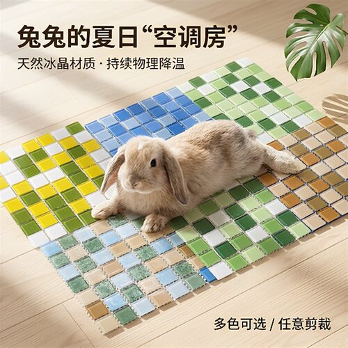 兔子夏天降温板消暑散热冰垫神器龙猫荷兰猪仓鼠专用凉席冰屋冰窝