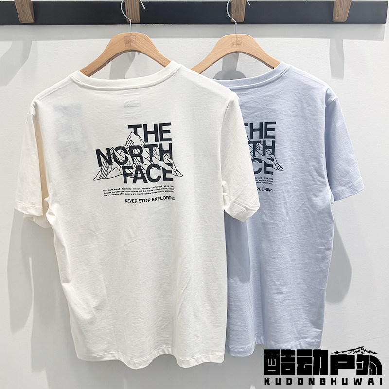 26春夏新款TheNorthFace北面户外运动透气纯棉短袖T恤男女款8GVF图片