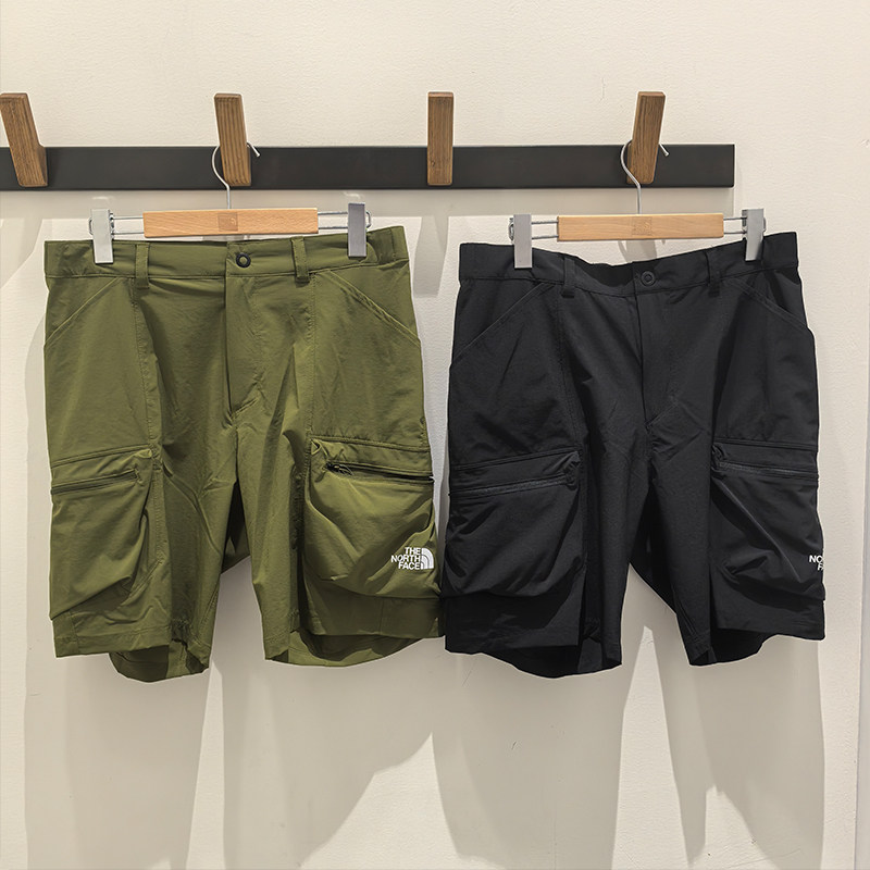 北面户外工装短裤男透气舒适