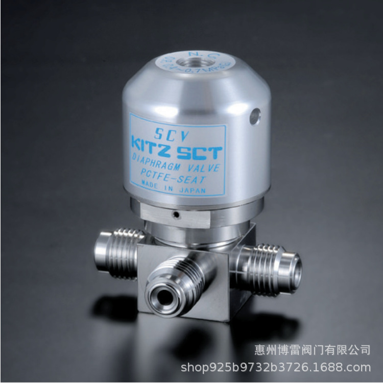 气动三通隔膜阀kd4cb-vfc-a-ep-316l 外螺纹低高压气动阀
