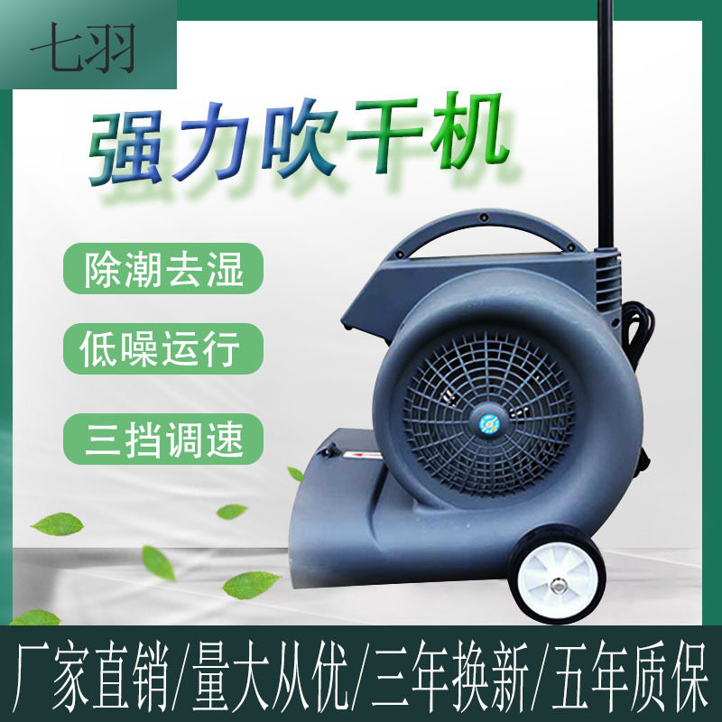 七羽 1000w大风量吹地机 三档调速低耗能鼓风机 大功率地毯烘干机