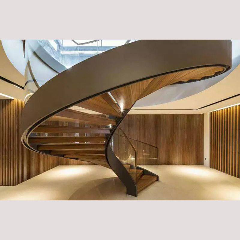 酒店会所楼梯 欧美风格 酒店会所 精装旋转楼梯 定制厂家