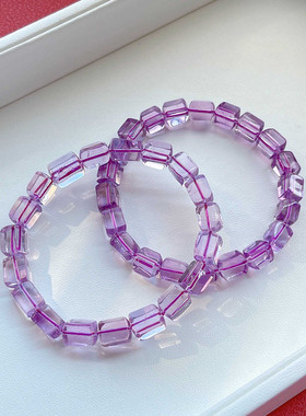 天然紫水晶6*8mm手链女款薰衣草